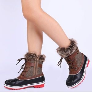 Dream Pairs Mid Calf Waterproof Winter Snow Boots